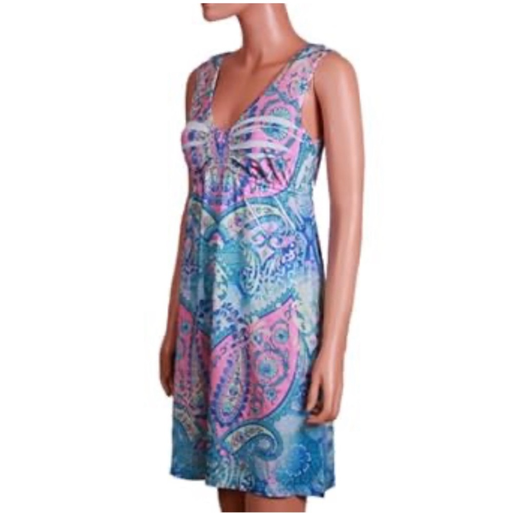 Kiara Blue & Pink Paisley Sleeveless Sundress